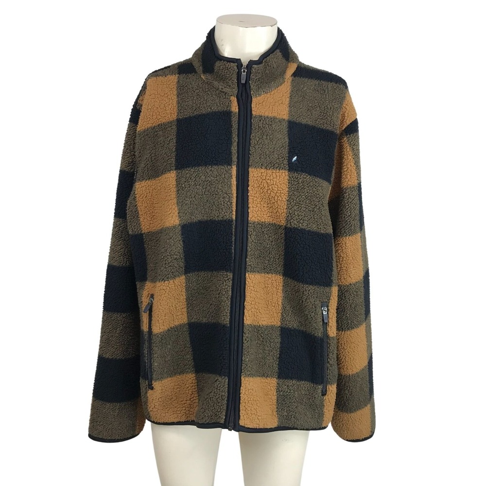 TAILOR VINTAGE - MEN'S XL - MULTICOLOR PLAID FULL ZIP 100% POLYESTER JACKET